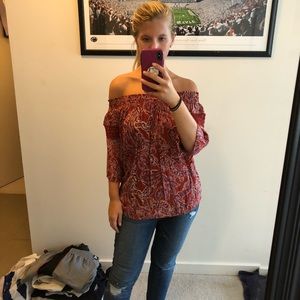 Floral off-the-shoulder top